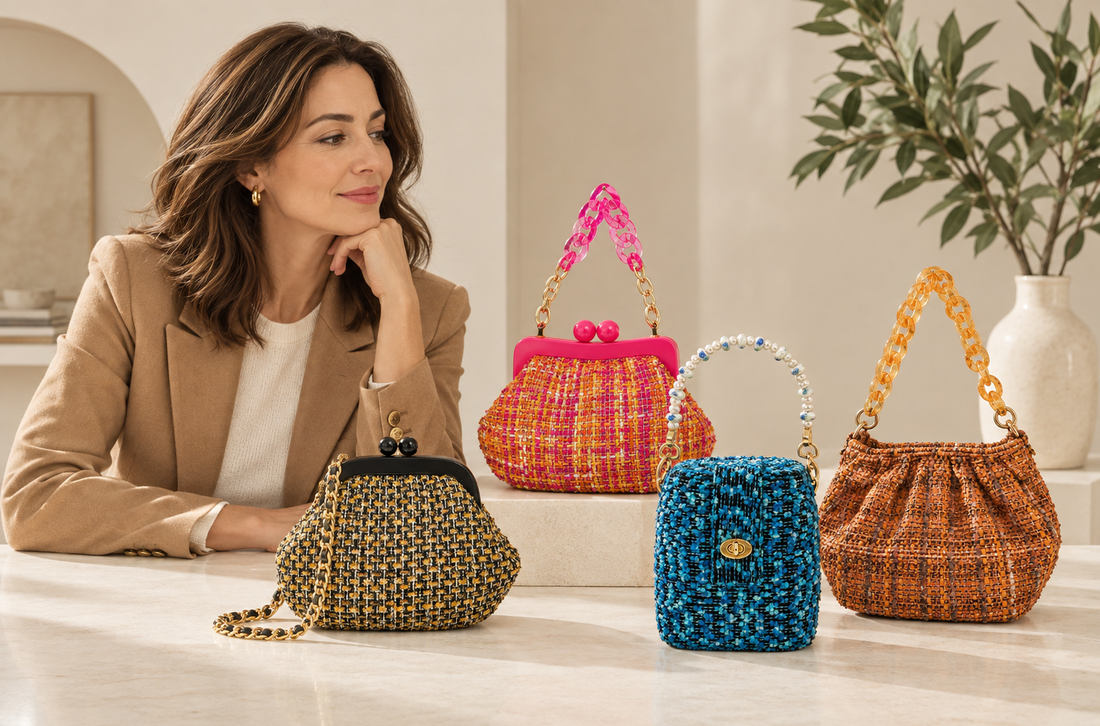 Guía de bolsos tweed clásicos para vestir mejor