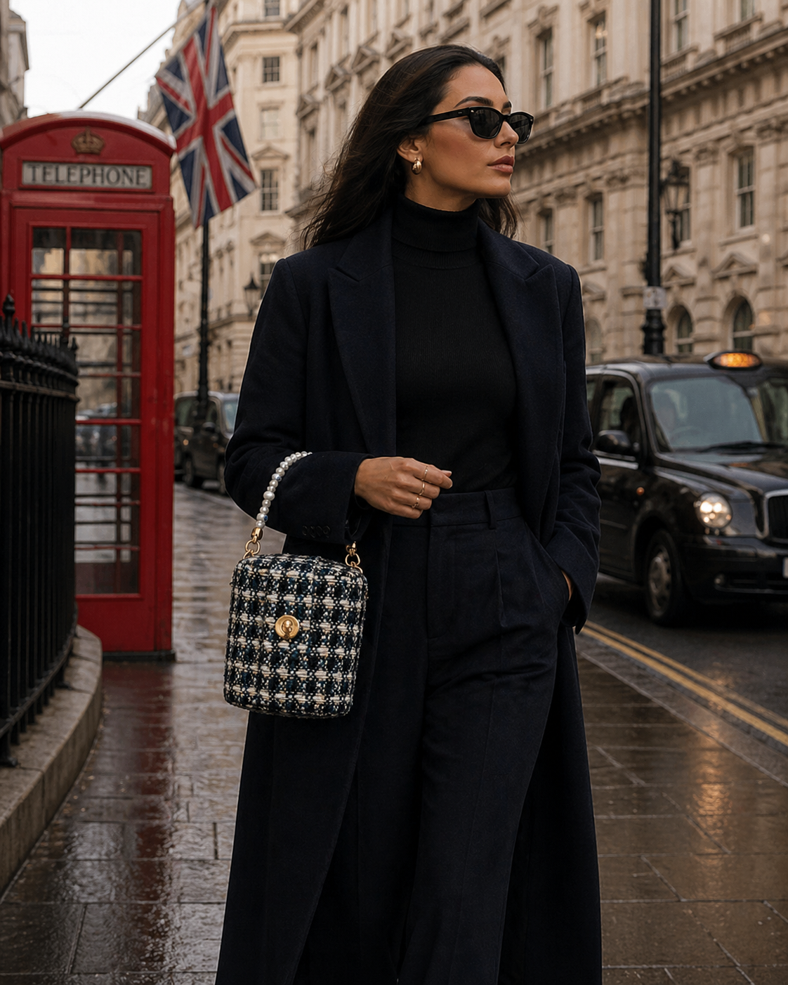 Bolso Baúl Tweed de Cuadros