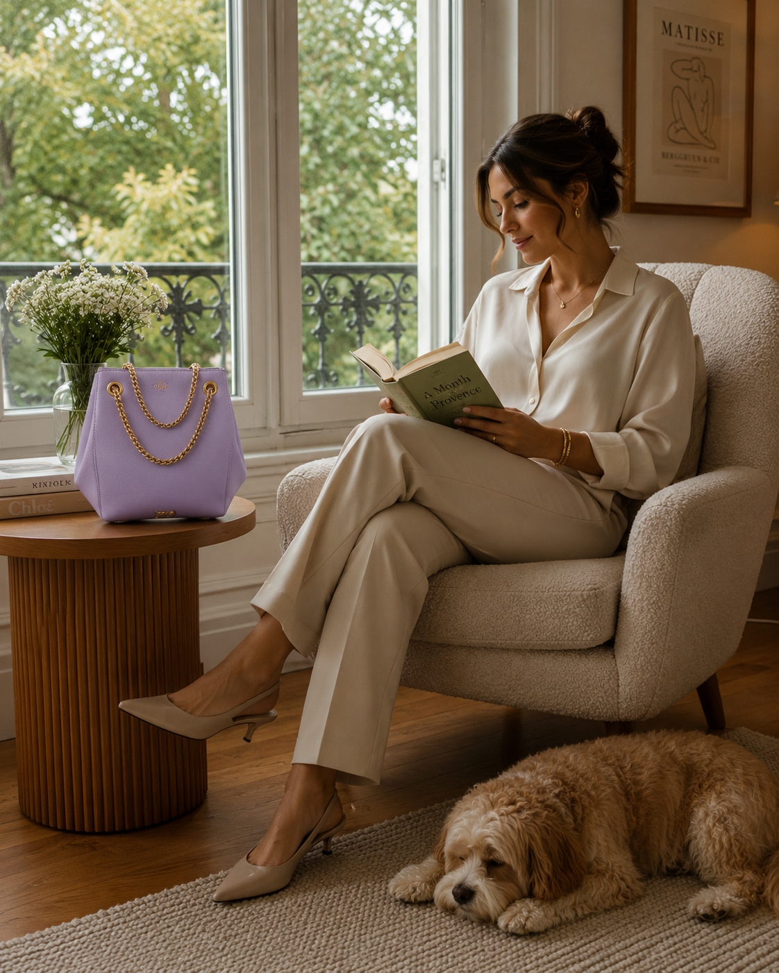 Cuero Textil en Color Lila