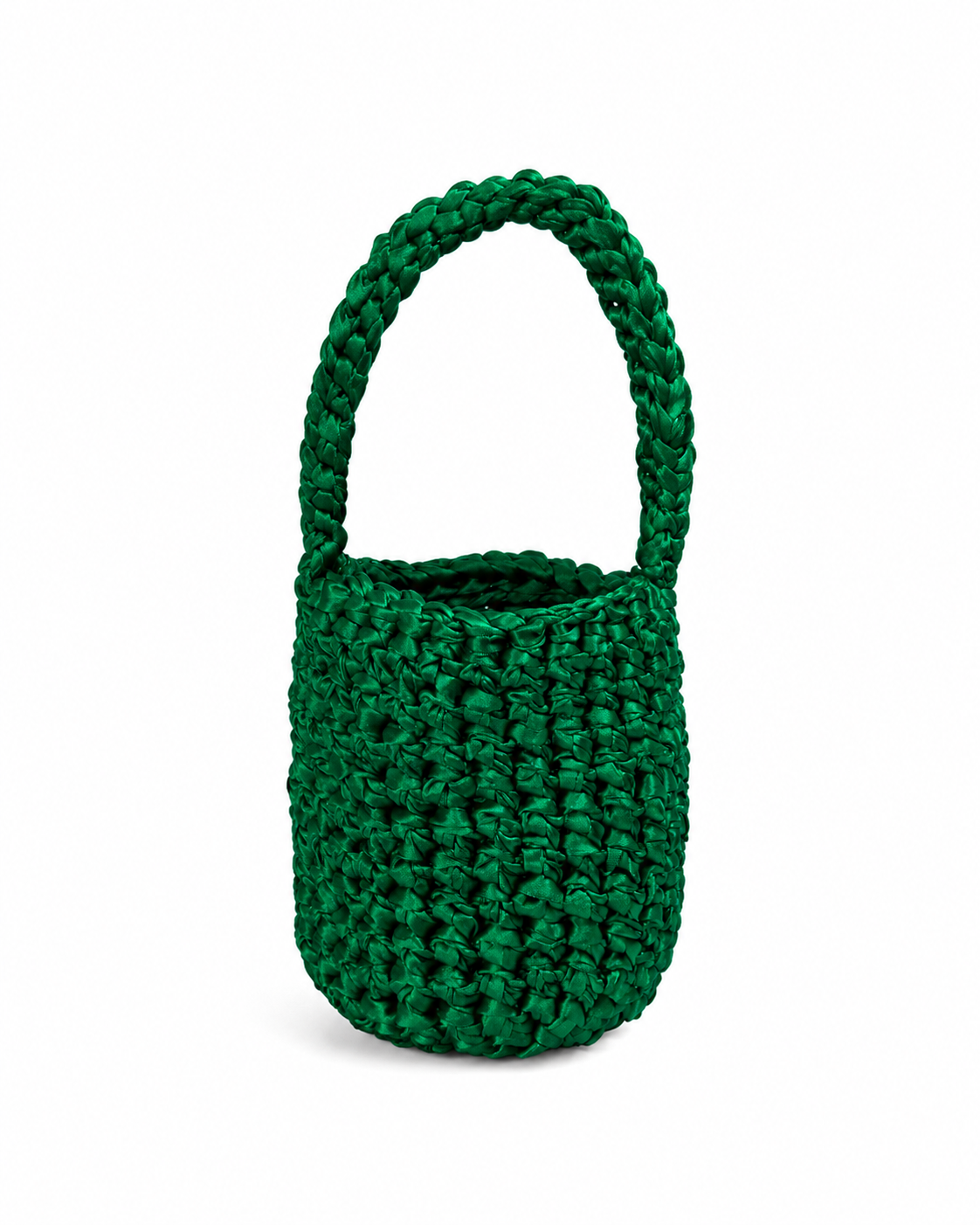 Asa Corta y Cadena Acrilica en Verde Trébol