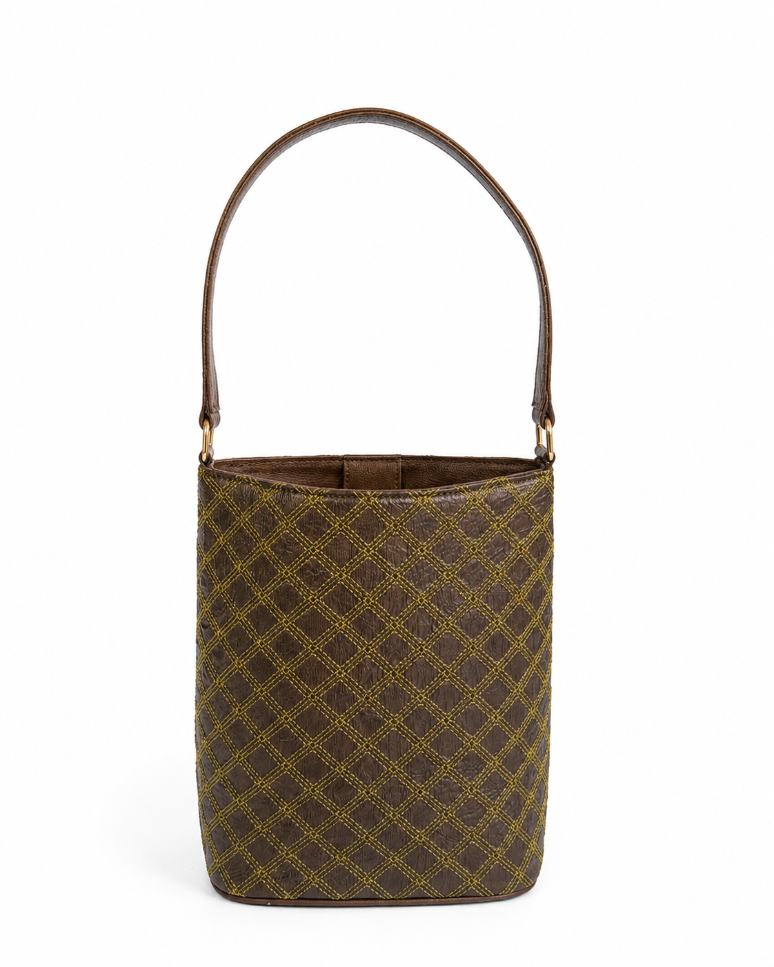 Versa Cafe con Pespunte en Cuero Textil
