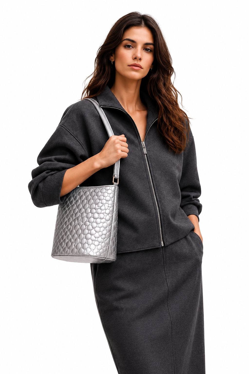 Versa Plata en Cuero Textil Acolchado