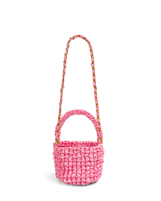 Crochet Asa Corta y Cadena en Rosa Medio