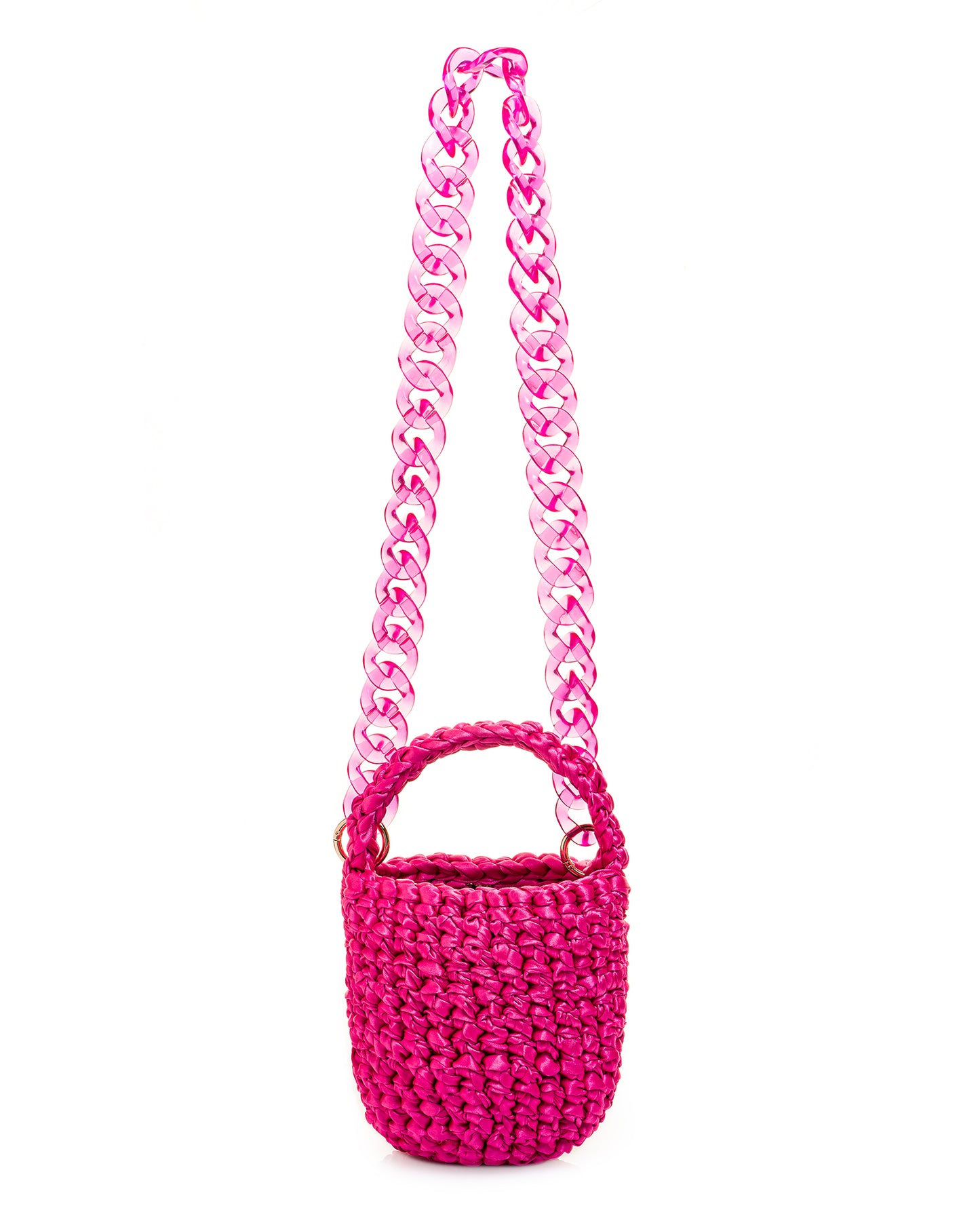 Crochet Asa Corta y Cadena Acrílica en Fucsia Claro