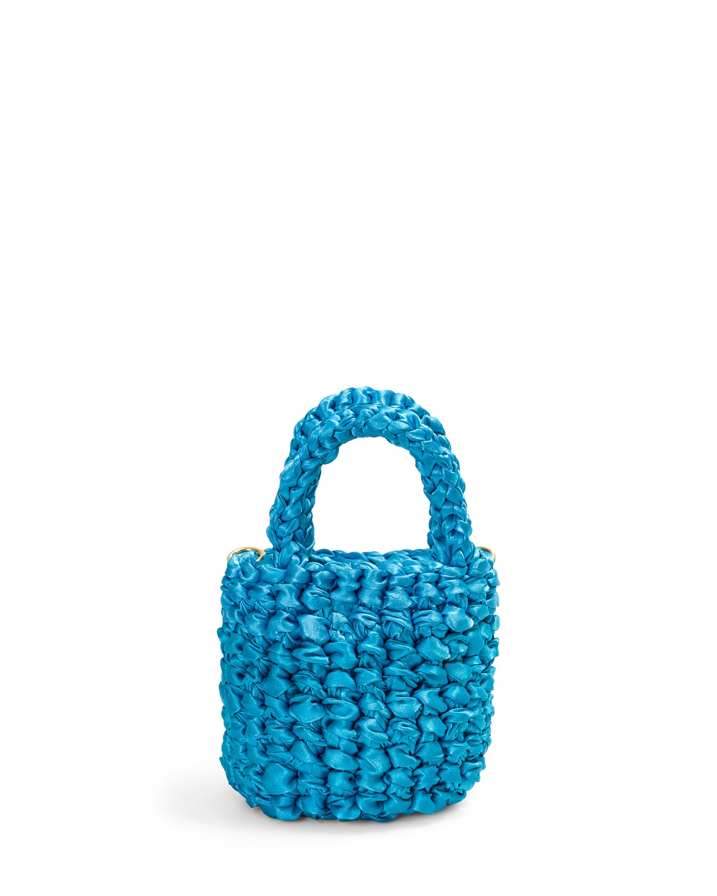 Crochet Asa Corta Doble y Cadena en Azul Profundo