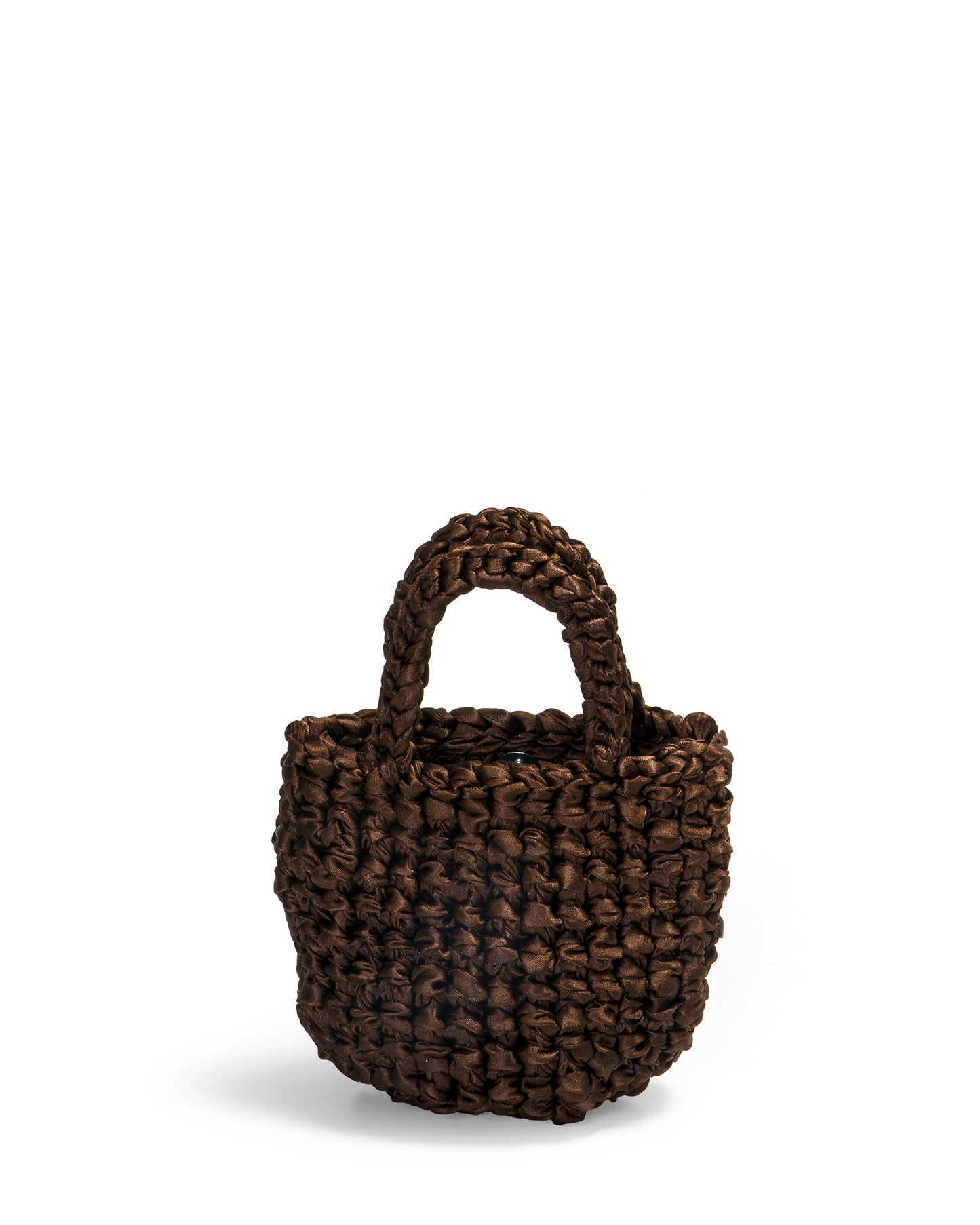 Crochet Asa Corta Doble y Cadena en Cafe Oscuro