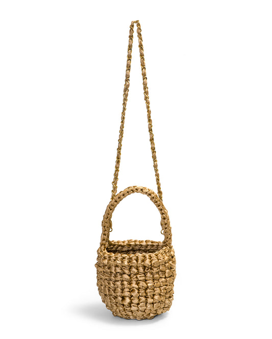 Crochet Asa Corta y Cadena en Dorado Profundo