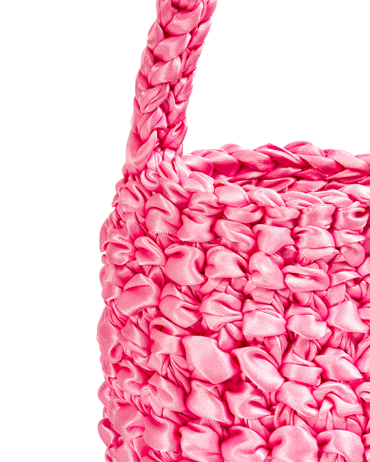 Crochet Asa Corta y Cadena en Rosado Intenso