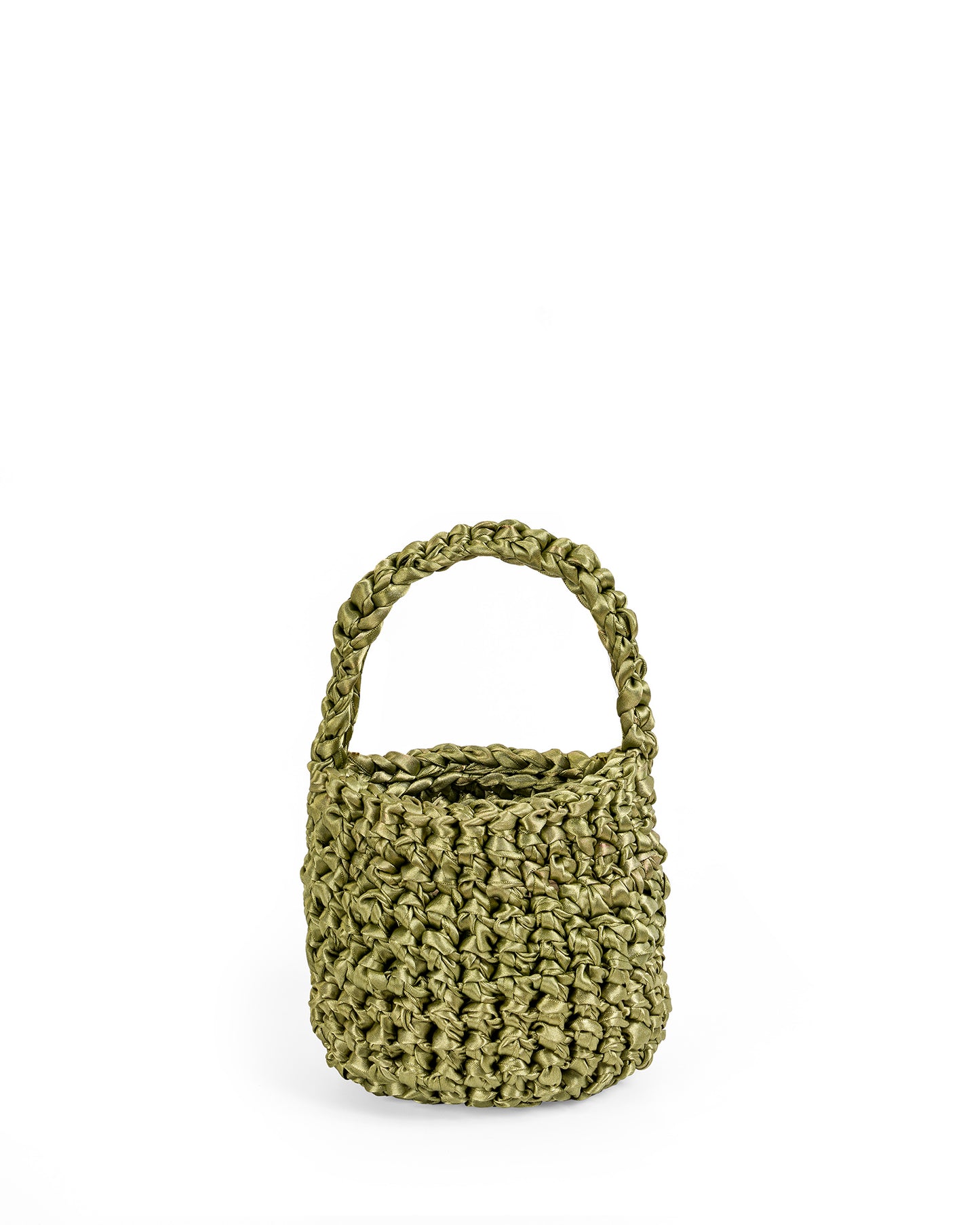 Crochet Asa Corta y Cadena en Verde Oliva