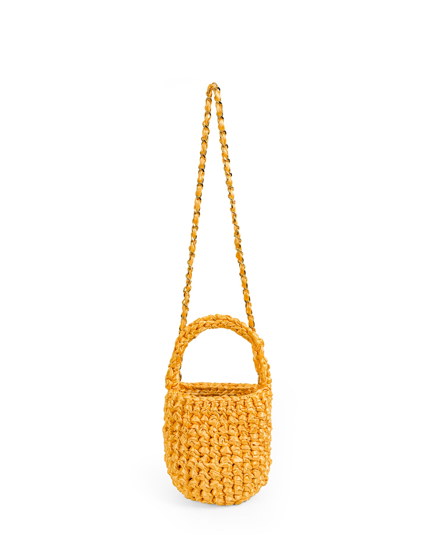 Crochet Asa Corta y Cadena en Amarillo Oro