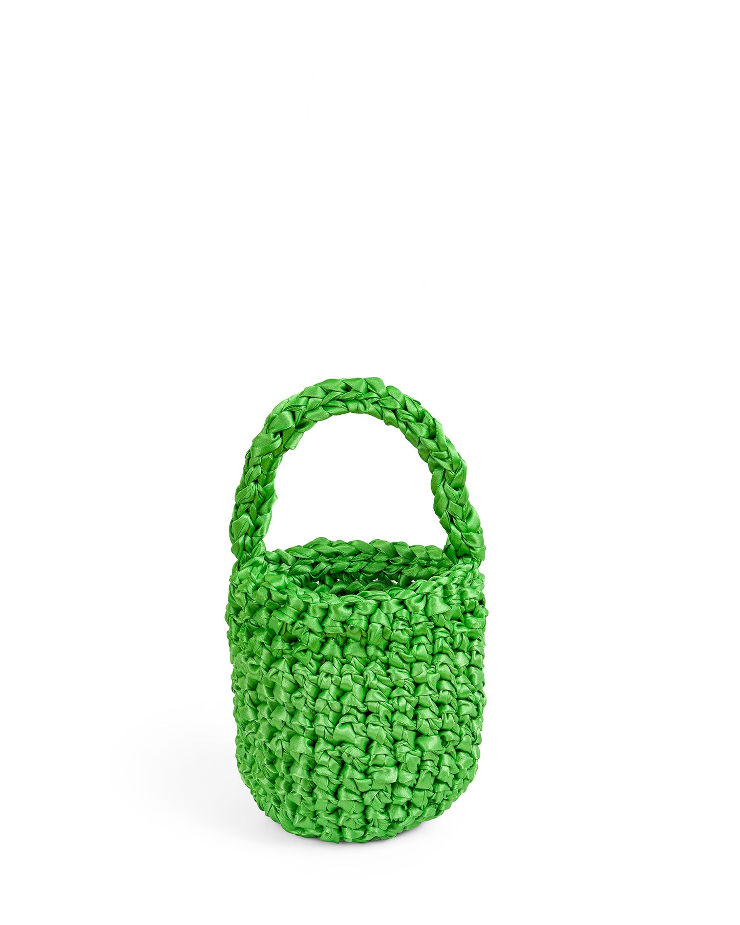 Crochet con Asa Corta y Cadena en Verde Pistacho