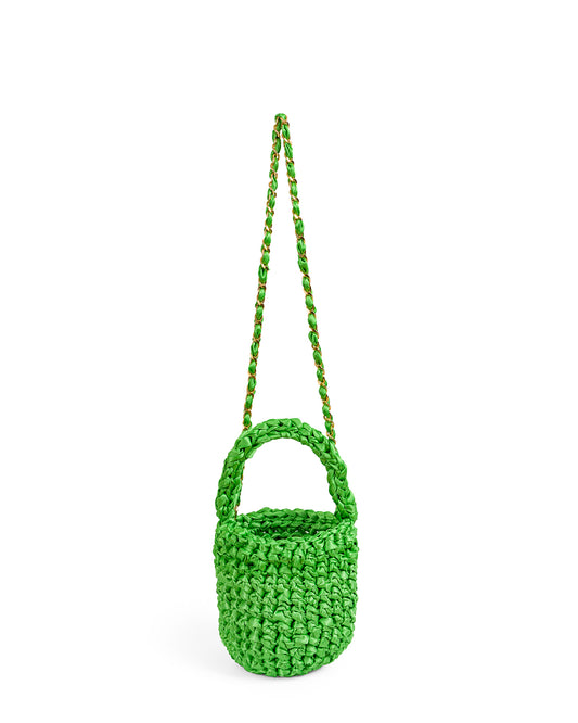 Crochet con Asa Corta y Cadena en Verde Pistacho