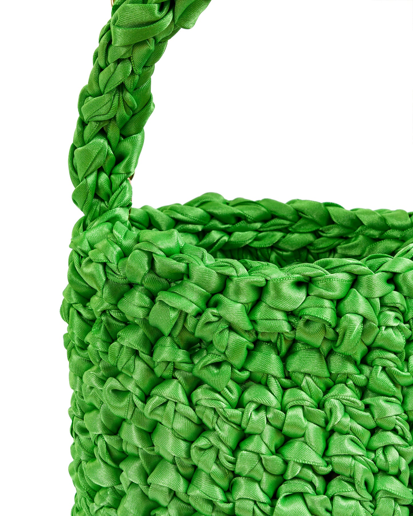 Crochet con Asa Corta y Cadena en Verde Pistacho