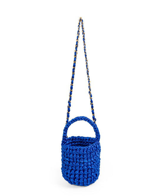 Crochet Asa Corta y Cadena en Azul Atardecer