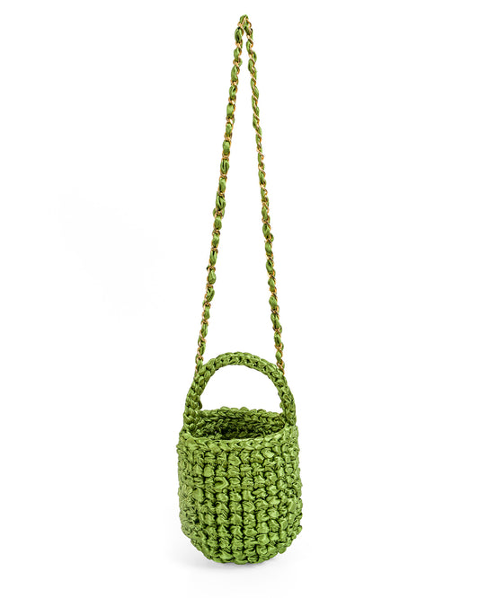 Crochet Asa Corta y Cadena en Verde Hoja