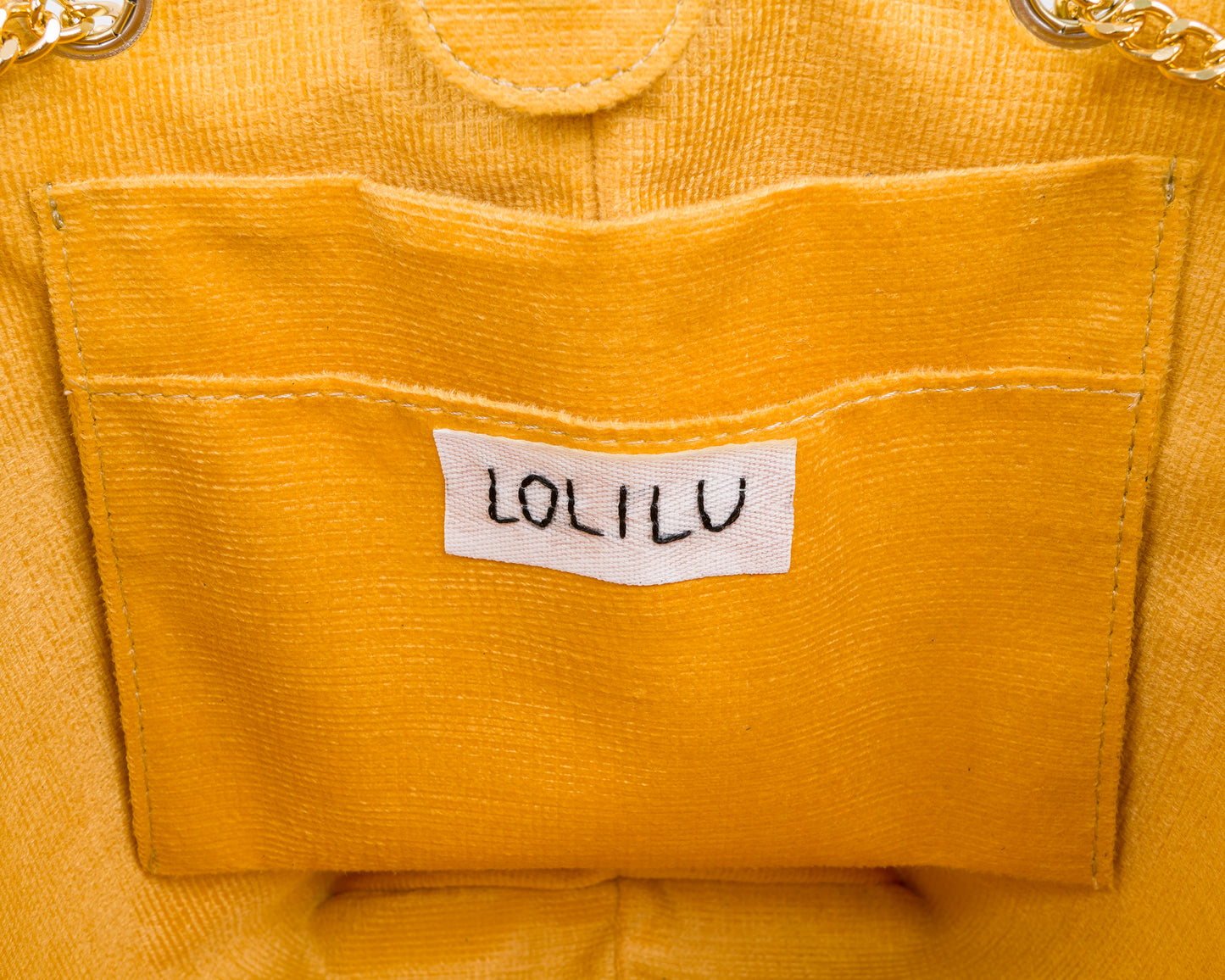 Textile Leather in Brown with Yellow Stitching